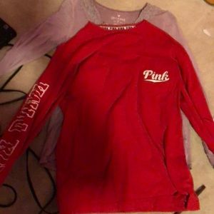 Red Pink Shirt, Long Sleeved